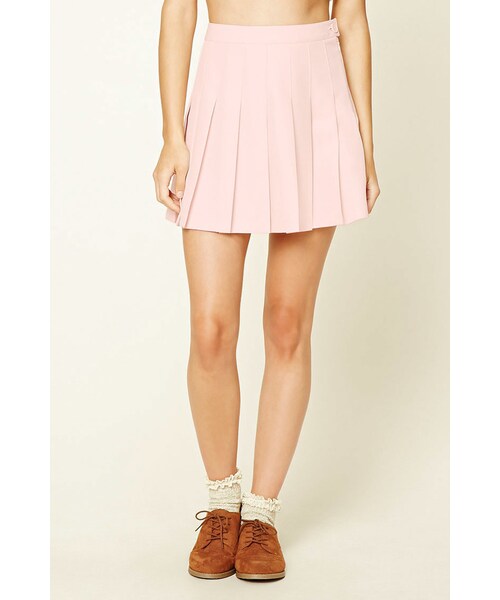 FOREVER 21（フォーエバー トゥエンティーワン）の「FOREVER 21 Pleated Mini Skirt（スカート・レディース・Pink/Green・XS/S/M/L）」の4枚目の写真