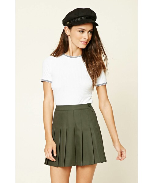 FOREVER 21（フォーエバー トゥエンティーワン）の「FOREVER 21 Pleated Mini Skirt（スカート・レディース・Pink/Green・XS/S/M/L）」の8枚目の写真