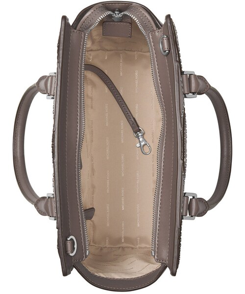 MICHAEL KORS（マイケルコース）の「MICHAEL Michael Kors Diamond Grommet Selma Medium Top Zip Satchel（ショルダーバッグ・レディース・Black/Cinder/Purple・One Size）」の2枚目の写真