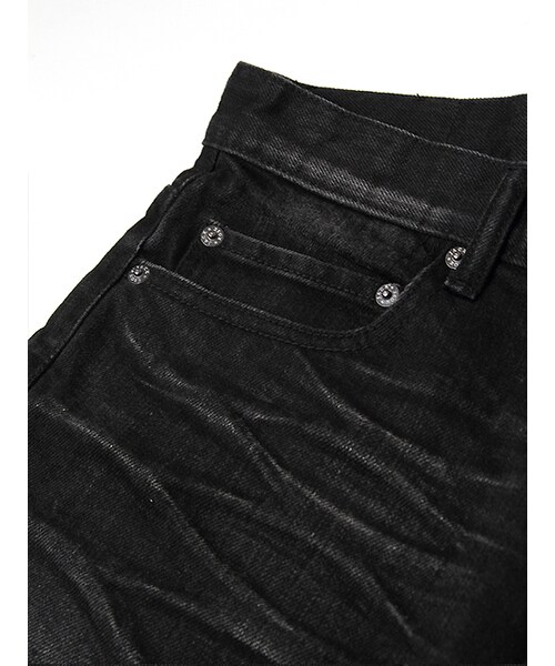 JACKROSE（ジャックローズ）の「ヴィンテージ加工ストレートデニム（パンツ・メンズ・ブラック/インディゴ・S/M/L/XL）」の5枚目の写真