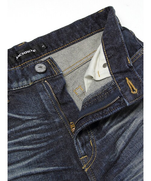 JACKROSE（ジャックローズ）の「ヴィンテージ加工ストレートデニム（パンツ・メンズ・ブラック/インディゴ・S/M/L/XL）」の16枚目の写真