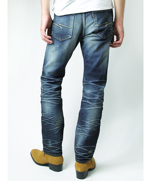 JACKROSE（ジャックローズ）の「ヴィンテージ加工ストレートデニム（パンツ・メンズ・ブラック/インディゴ・S/M/L/XL）」の15枚目の写真