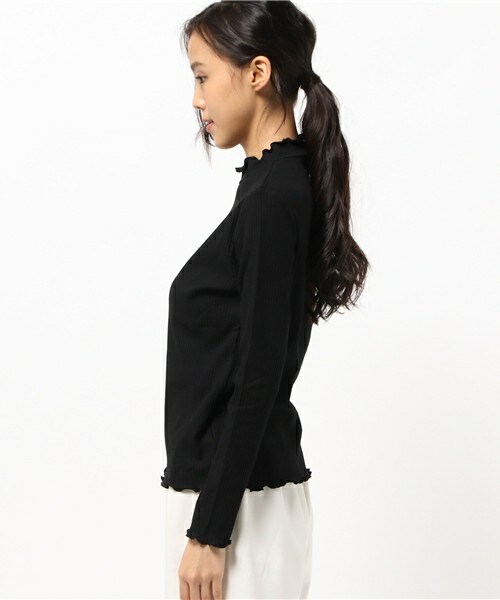 archives（アルシーヴ）の「ハイネックメローテレコトップス（Tシャツ/カットソー・レディース・オフホワイト/ブラック/グレー/ベージュ/ワイン・MEDIUM）」の7枚目の写真