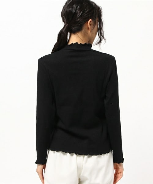 archives（アルシーヴ）の「ハイネックメローテレコトップス（Tシャツ/カットソー・レディース・オフホワイト/ブラック/グレー/ベージュ/ワイン・MEDIUM）」の8枚目の写真