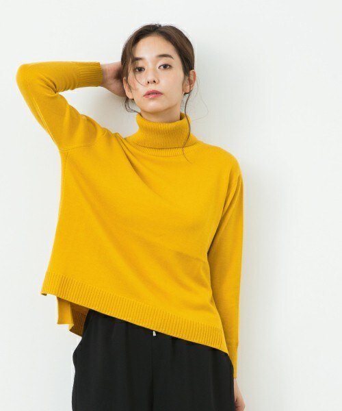 actuel（アクチュエル）の「サイドスリットタートル（ニット/セーター・レディース・ブラック/グレー/イエロー・FREE）」の10枚目の写真