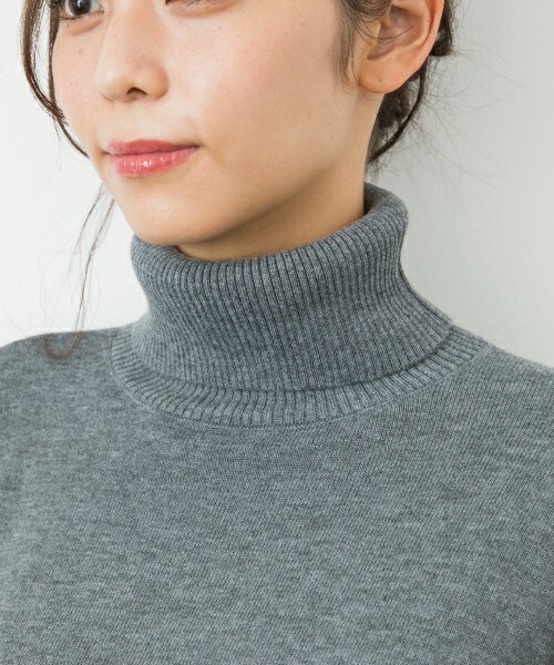 actuel（アクチュエル）の「サイドスリットタートル（ニット/セーター・レディース・ブラック/グレー/イエロー・FREE）」の14枚目の写真