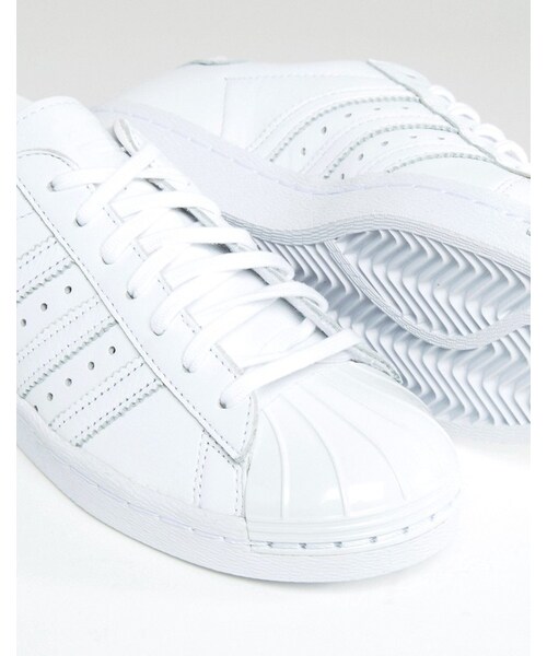 adidas（アディダス）の「Adidas adidas White Superstar With Pearl Metal Toe Cap（スニーカー・レディース・White・US 5.5/US 10.5/US 6.5/US 6/US 11/US 7.5/US 7/US 8.5/US 8/US 9.5/US 9/US 10）」の4枚目の写真