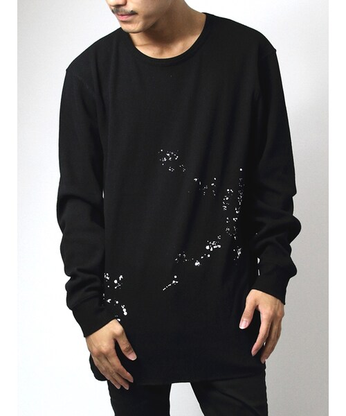Luv maison(ラブメゾン)の「サーマルミドル丈ロンTEE(トップス・メンズ・ブラック/グレー/ホワイト・M/L)」の1枚目の写真