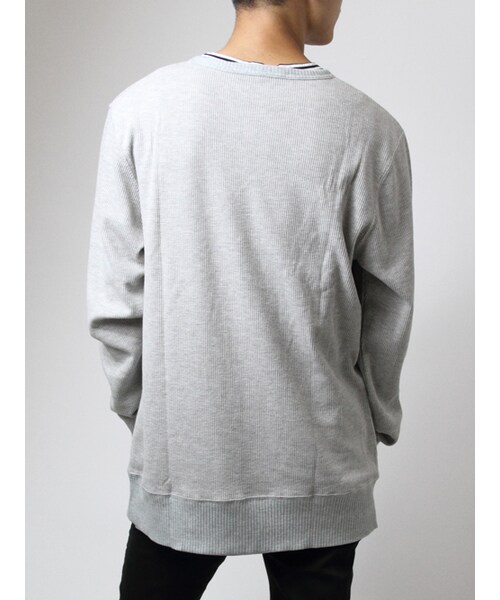JACKROSE(ジャックローズ)の「レイヤードヘンリーネックロンTEE(トップス・メンズ・ブラック/グレー/ホワイト・M/L)」の20枚目の写真