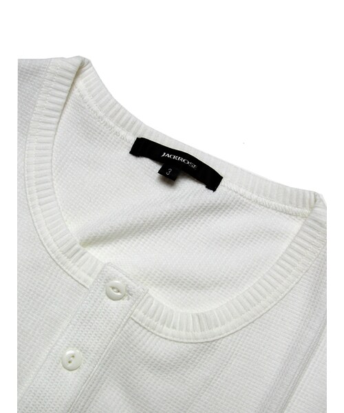 JACKROSE(ジャックローズ)の「レイヤードヘンリーネックロンTEE(トップス・メンズ・ブラック/グレー/ホワイト・M/L)」の4枚目の写真