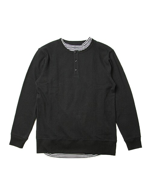 JACKROSE(ジャックローズ)の「レイヤードヘンリーネックロンTEE(トップス・メンズ・ブラック/グレー/ホワイト・M/L)」の17枚目の写真