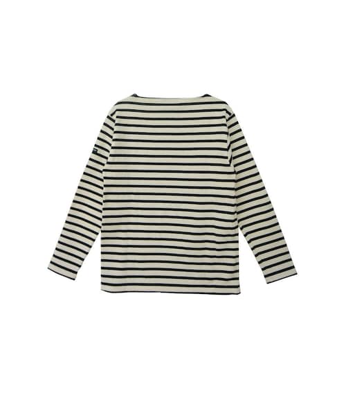 SAINT JAMES（セントジェームス）の「SAINT JAMES（ｾﾝﾄｼﾞｪｰﾑｽ） OUESSANT BORDER （ECRU×NOIR）【正規取り扱い品】（Tシャツ/カットソー・メンズ・その他）」の2枚目の写真