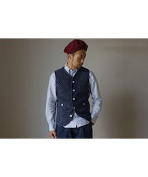 Re made in tokyo japan | 【完売御礼】Re made in tokyo japan アールーイーメイドイントーキョージャパン BOA FLEECE  HUNTING VEST ボアフリース ハンチングベスト NVY(ベスト)