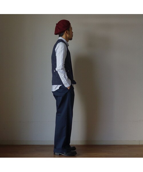 Re made in tokyo japan（アールイーメイドイントウキョウジャパン）の「【完売御礼】Re made in tokyo japan アールーイーメイドイントーキョージャパン BOA FLEECE  HUNTING VEST ボアフリース ハンチングベスト NVY（ベスト・メンズ・その他）」の3枚目の写真