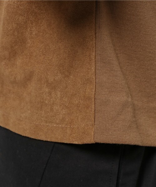 INTERPLANET WINGS(インタープラネットウィング)の「フェイクスエードノーカラーJK(ノーカラージャケット・レディース・ブラウン/ベージュ・FREE)」の8枚目の写真