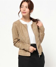 INTERPLANET WINGS | フェイクスエードノーカラーJK(ノーカラージャケット)