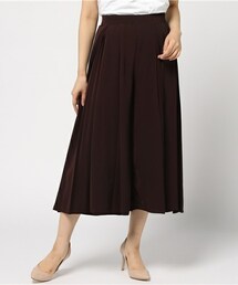 actuel | マットサテン部分プリーツスカンツ(その他パンツ)