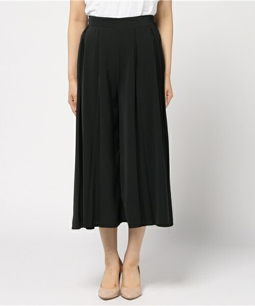 actuel（アクチュエル）の「マットサテン部分プリーツスカンツ（その他パンツ・レディース・ブラック/ブラウン/キャメル・FREE）」の4枚目の写真