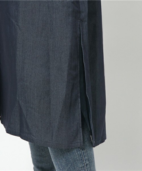 INTERPLANET（インタープラネット）の「ツイルロングシャツ（シャツ/ブラウス・レディース・カーキ/ネイビー/オレンジ・FREE）」の11枚目の写真