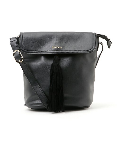 archives（アルシーヴ）の「タッセル付きバケツ型ショルダー（ショルダーバッグ・レディース・ブラック/キャメル・MEDIUM）」の13枚目の写真