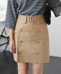DHOLIC | ベルトSETダブルブレストミニスカート(スカート)