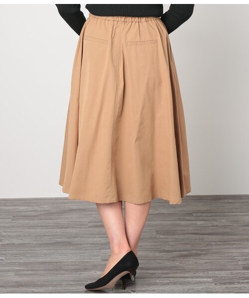 LE JUN(ルジュン)の「ミモレ丈フレアスカート(スカート・キャメル/カーキ・S/M)」の5枚目の写真