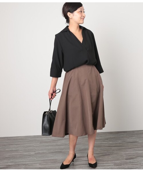 LE JUN(ルジュン)の「ミモレ丈フレアスカート(スカート・キャメル/カーキ・S/M)」の11枚目の写真