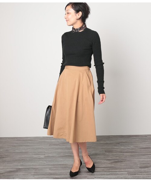 LE JUN(ルジュン)の「ミモレ丈フレアスカート(スカート・キャメル/カーキ・S/M)」の10枚目の写真