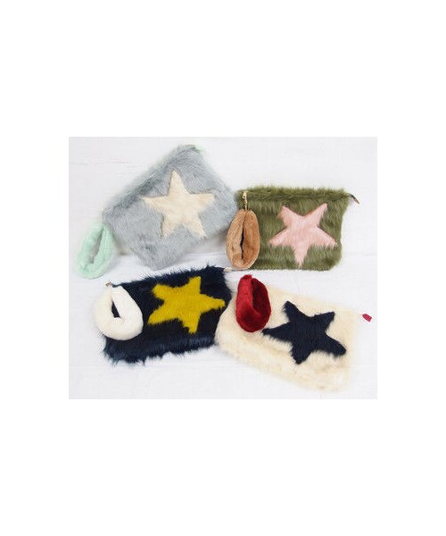 copine（コピン）の「★再・再入荷★星柄ファークラッチバッグ（クラッチバッグ・レディース・その他）」の2枚目の写真