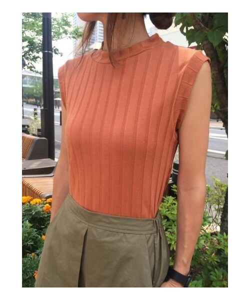 copine（コピン）の「☆再入荷☆大人気ワイドリブノースリーブ(4color)【クリックポスト対象商品】（Tシャツ/カットソー・レディース・その他）」の2枚目の写真