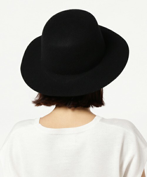 archives（アルシーヴ）の「フェルトカンカン帽（ハット・レディース・ブラック/ベージュ/カーキ・MEDIUM）」の5枚目の写真