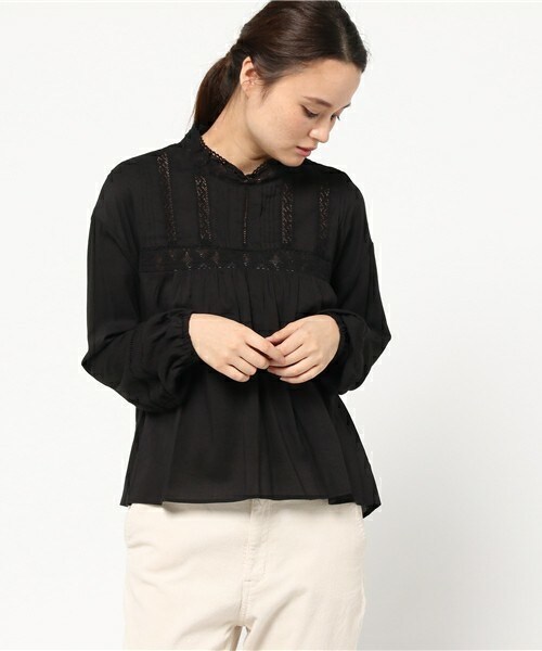 archives（アルシーヴ）の「レース襟ブラウス（シャツ/ブラウス・レディース・オフホワイト/ブラック/ベージュ・MEDIUM）」の2枚目の写真