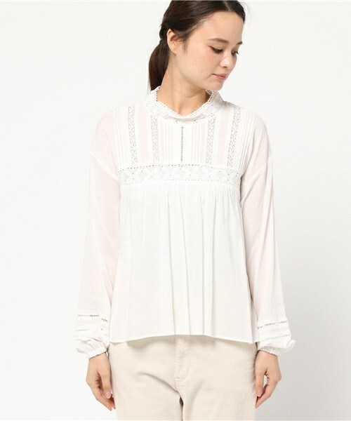 archives（アルシーヴ）の「レース襟ブラウス（シャツ/ブラウス・レディース・オフホワイト/ブラック/ベージュ・MEDIUM）」の4枚目の写真