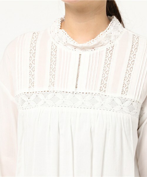 archives（アルシーヴ）の「レース襟ブラウス（シャツ/ブラウス・レディース・オフホワイト/ブラック/ベージュ・MEDIUM）」の7枚目の写真