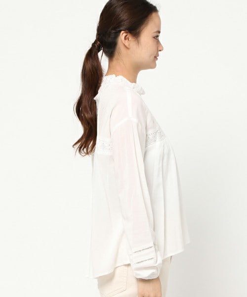 archives（アルシーヴ）の「レース襟ブラウス（シャツ/ブラウス・レディース・オフホワイト/ブラック/ベージュ・MEDIUM）」の5枚目の写真