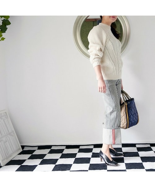 C'est pas grave(セパグラーブ)の「C'est pas Grave(セパ・グラーヴ) ロンスト&リジッドデニム(デニムパンツ・レディース・ストライプ/インディゴ・34(XS)/36(S)/38(M))」の1枚目の写真