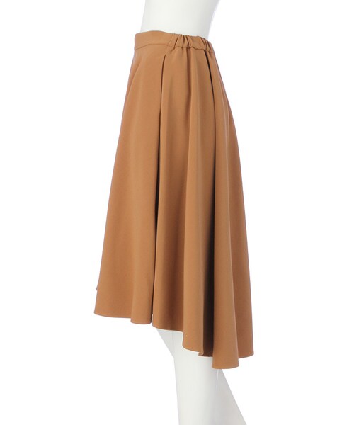 LAGUNAMOON（ラグナムーン）の「イレギュラーヘムフレアースカート（スカート・レディース・ブラック/キャメル・S/M）」の4枚目の写真