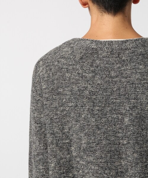 RAGEBLUE(レイジブルー)の「MIXフリンジキーネックニット(トップス・グレー系/ブラウン系・M/L)」の9枚目の写真