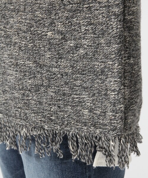 RAGEBLUE(レイジブルー)の「MIXフリンジキーネックニット(トップス・グレー系/ブラウン系・M/L)」の8枚目の写真