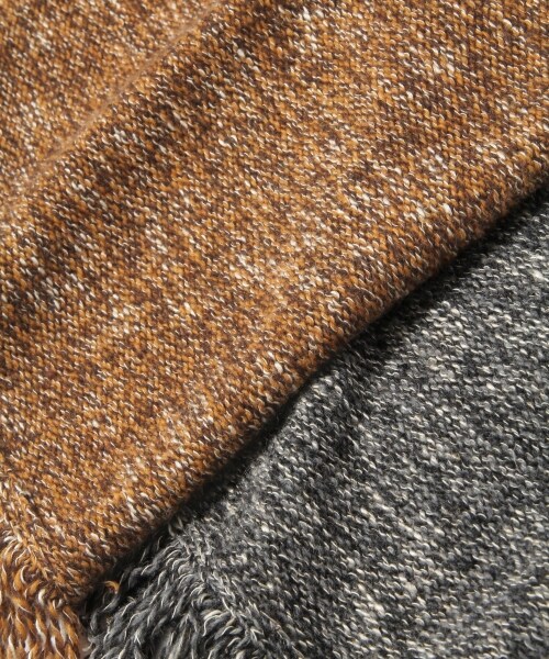RAGEBLUE(レイジブルー)の「MIXフリンジキーネックニット(トップス・グレー系/ブラウン系・M/L)」の10枚目の写真