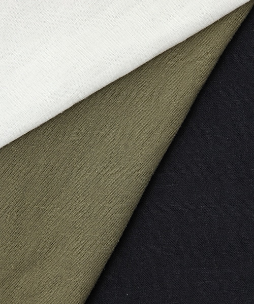 studio CLIP（スタディオクリップ）の「[浜島直子×studio CLIP]リネンレーヨン×レースワイドシャツ（トップス・オフホワイト/カーキ/ネイビー・M/L/S(WEB限定)/LL(WEB限定)/3L(WEB限定)）」の12枚目の写真