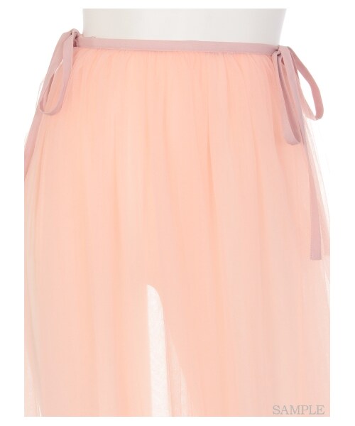 lilLilly（リルリリー）の「チュールラップスカート（スカート・レディース・WHITE/PINK/RED/GRAY/BLACK・FREE）」の9枚目の写真