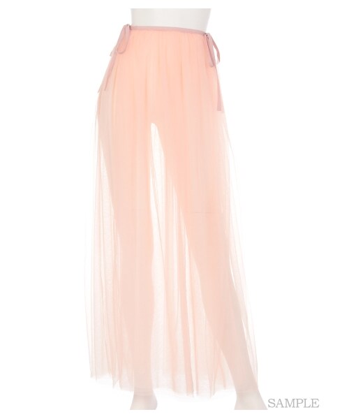 lilLilly（リルリリー）の「チュールラップスカート（スカート・レディース・WHITE/PINK/RED/GRAY/BLACK・FREE）」の4枚目の写真