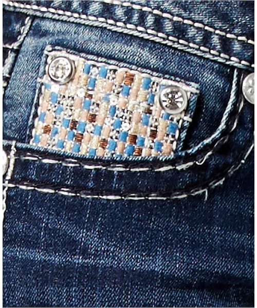 Miss Me（ミスミー）の「Miss Me Fleur-De-Lis Medium Blue Wash