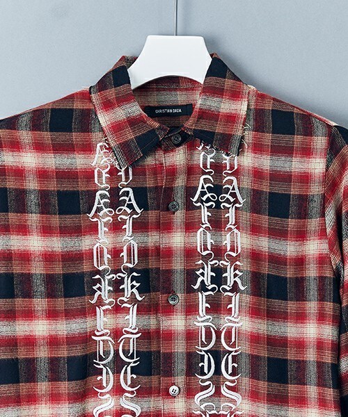 CHRISTIAN DADA(クリスチャンダダ)の「CHRISTIAN DADA カットオフエンブロイダリーシャツ(シャツ/ブラウス・メンズ・ブラック/ローズ・44/46)」の5枚目の写真