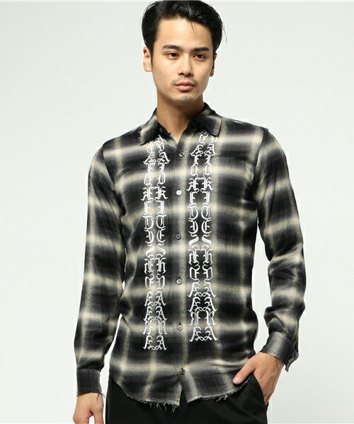 CHRISTIAN DADA(クリスチャンダダ)の「CHRISTIAN DADA カットオフエンブロイダリーシャツ(シャツ/ブラウス・メンズ・ブラック/ローズ・44/46)」の8枚目の写真