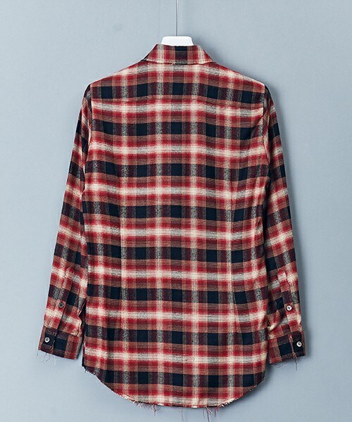 CHRISTIAN DADA(クリスチャンダダ)の「CHRISTIAN DADA カットオフエンブロイダリーシャツ(シャツ/ブラウス・メンズ・ブラック/ローズ・44/46)」の4枚目の写真