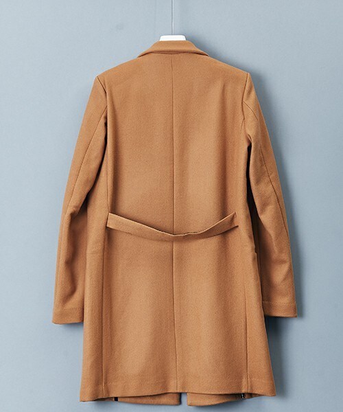 CHRISTIAN DADA(クリスチャンダダ)の「CHRISTIAN DADA ライトメルトンカットオフチェスターコート(チェスターコート・メンズ・ブラック/ライトブラウン・46/48/44)」の3枚目の写真