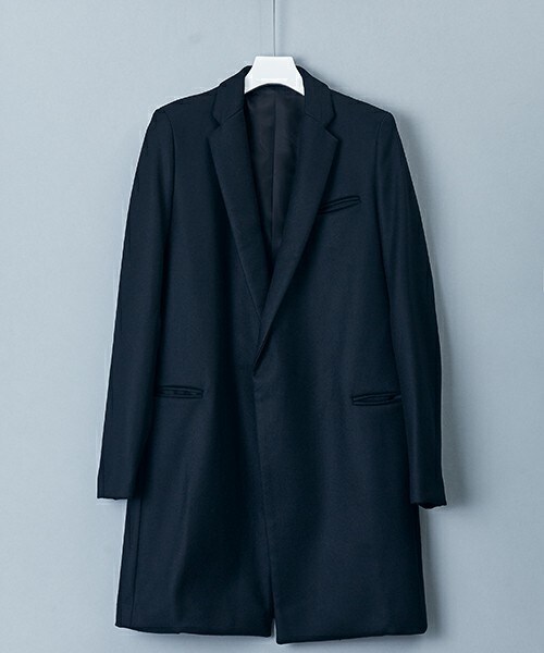 CHRISTIAN DADA(クリスチャンダダ)の「CHRISTIAN DADA ライトメルトンカットオフチェスターコート(チェスターコート・メンズ・ブラック/ライトブラウン・46/48/44)」の8枚目の写真