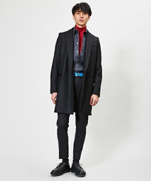 CHRISTIAN DADA(クリスチャンダダ)の「CHRISTIAN DADA ライトメルトンカットオフチェスターコート(チェスターコート・メンズ・ブラック/ライトブラウン・46/48/44)」の11枚目の写真